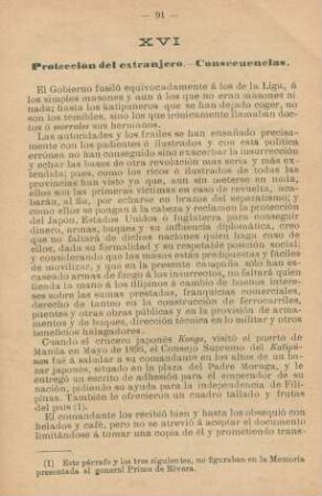 XVI. Protección del extranjero. - Consecuencias