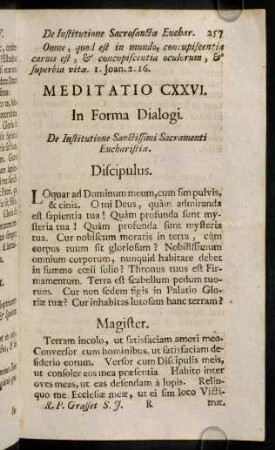 257-267, Meditatio CXXVI - CXXVIII