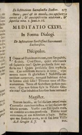 257-267, Meditatio CXXVI - CXXVIII