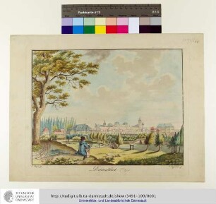 Darmstadt [Bildliche Darstellung] / J. Bogen fec. C. Susemihl sc.