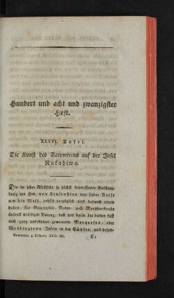 Hundert und acht und zwanzigster Heft.