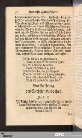 Bey Erklärung des Sechsten Gebothes.