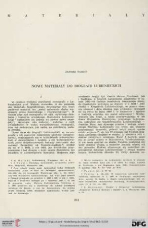 24: Nowe materiały do biografii Lubienieckich