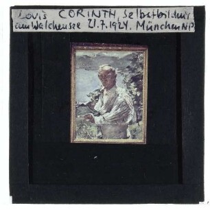 Corinth, Großes Selbstporträt vor dem Walchensee