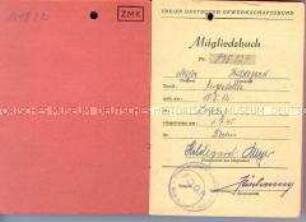 Mitgliedskarte des FDGB - Familienkonvolut