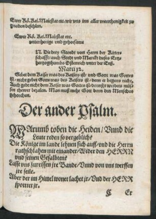 Der ander Psalm.