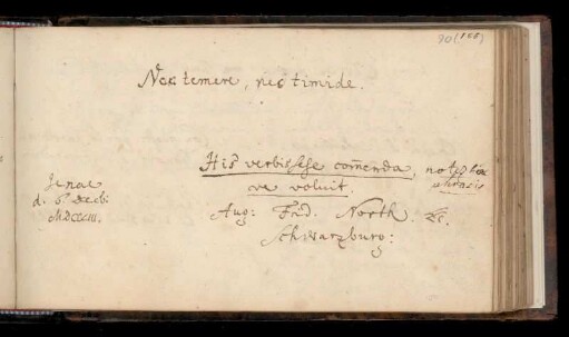 Eintrag (Jena, 06.12.1753) von Aug. Frid. North