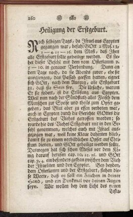 Heiligung der Erstgeburt.