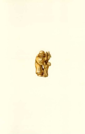 [Tafel 40. 238. Hotei, der Glücksgott, Kind und Marionette. Elfenbein. (Siehe S. 325.)]