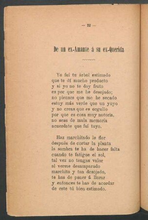 De un ex-amante á su ex-querida