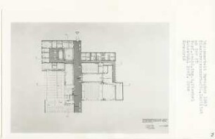 Theaterwissenschaftliches Institut an der FU, Berlin-Dahlem (Diplomarbeit bei Karl Wilhelm Ochs): Grundriss Erdgeschoss 1:100