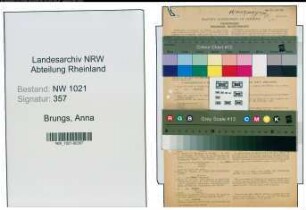Entnazifizierung Anna Brungs , geb. 28.02.1887 (Volksschullehrerin)