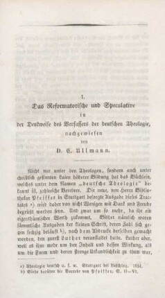 859-874 Das Reformatorische und Speculative in der Denkweise des Verfassers der "deutschen Theologie"