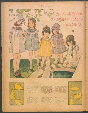 Bonitos modelos primaverales para niñas [Dibujos]