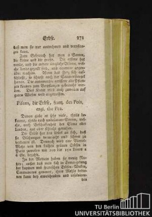 Pisum, die Erbse, franz. des Pois, engl. the Pea.