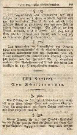 LVII. Kapitel. Vom Schuldenmachen.