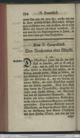 Das X. Hauptstück. Von Neuspanien oder Mexiko