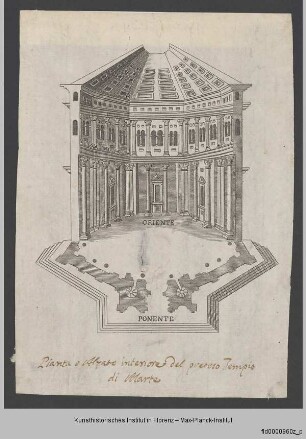 Rekonstruktion des Baptisteriums von Florenz als Marstempel