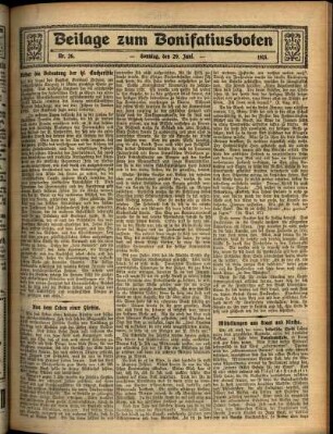Zweite Ausgabe vom Sonntag, den 29. Juni 1913.