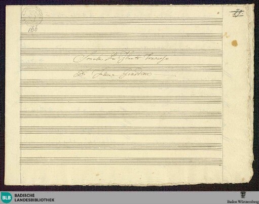 Sonatas - Mus. Hs. 166 : fl, b; D
