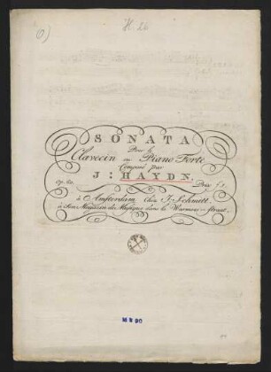 Sonata Pour le Clavecin ou Piano Forte, op. 60