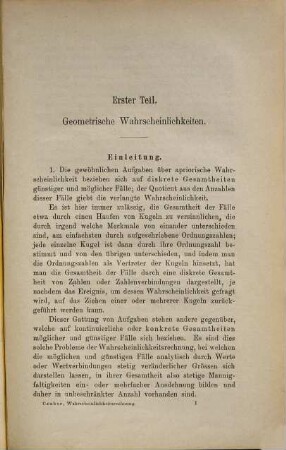 Geometrische Wahrscheinlichkeiten und Mittelwerte