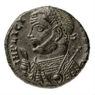 Münze, Follis, 317 - 320 n. Chr.