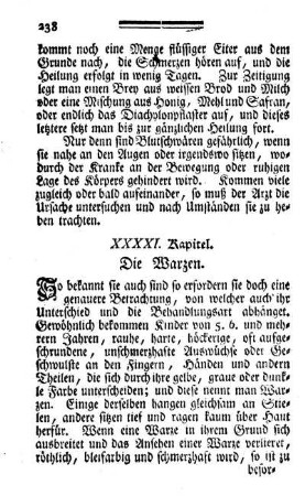 XXXXI. Kapitel. Die Warzen.
