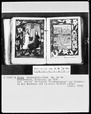 Stundenbuch — Verkündigung, Folio 42verso