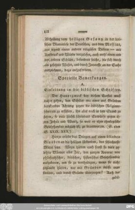 Specielle Bemerkungen.