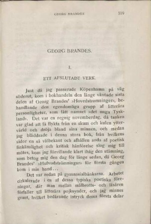 I. Ett Afslutadt Verk.