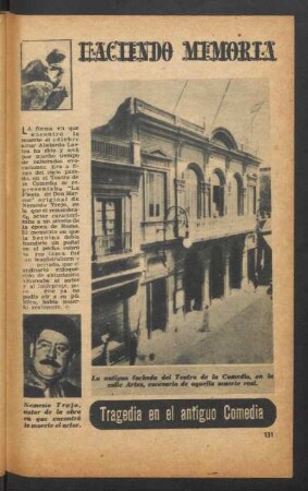 Haciendo memoria: Tragedia en el antiguo Comedia