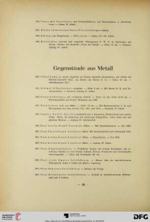 Gegenstände aus Metall (Nr. 194-245)