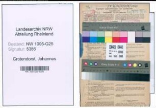 Entnazifizierung Johannes Grotendorst , geb. 31.07.1908 (Schneider)
