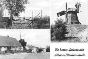 Altwarp. Erdholländer u.a. Ansichten, Ansichtskarte