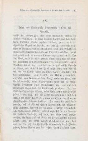 349-366 Ueber eine theologische Controverse jenseits des Canals