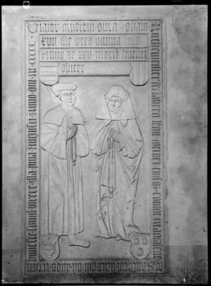 Bronnbach Kloster Epitaph des Adligen Johann Kuchenmeister (gestorben 1522) und seiner Ehefrau Magdalena von Saulheum (gestorben 1517)