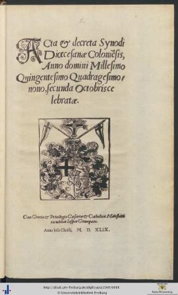 Acta et decreta Synodi Dioecesanae Coloniensis