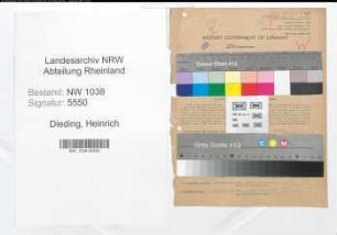 Entnazifizierung Heinrich Dieding , geb. 17.11.1904 (Braumeister)