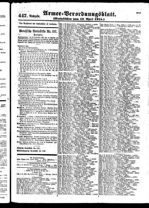 447.Ausgabe. Dienstag, 13. April 1915