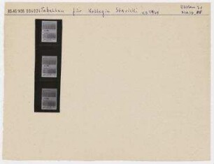 Repros von Tabellen für Kollegin Stavicki. unbekannt