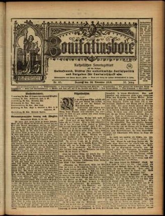 Ausgabe vom Sonntag, den 24. November 1918.