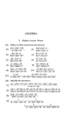 Algebra.