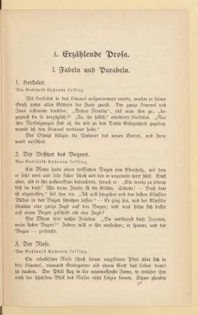 A. Erzählende Prosa
