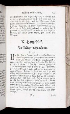 X. Hauptstück. Im Gebirge aufzunehmen.