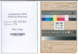 Entnazifizierung Hugo Reul , geb. 14.03.1899 (Gastwirt)
