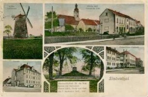 Lindenthal: Mühle Lindenthal, Kirche und Gemeinde-Amt, Schule, Kaiserliches Postamt