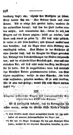 XII. Einzelne historische Sagen und topographische Notizen von der Küste von Guinea.
