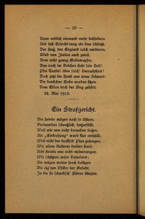 20-23, Ein Strafgericht