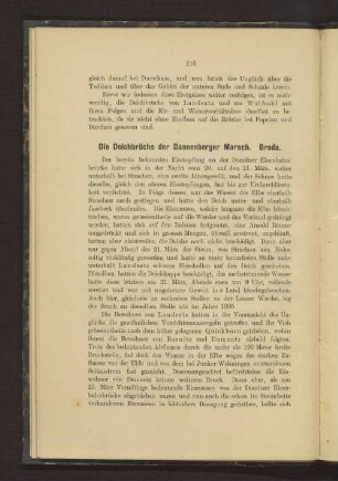 Die Deichbrüche der Dannenberger Marsch. Broda.